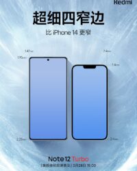 Megjelentek az új Redmi Note 12 Turbo teaser képei - szorosabb kijelző kerettel, mint az iPhone 14