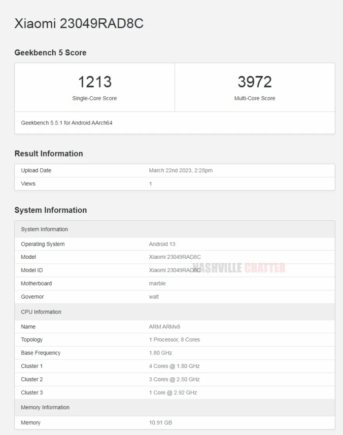 Xiaomi Redmi Note 12 Turbo: Megdöbbentő Geekbench eredmények az új Snapdragon 7+ Gen 2 lapkakészlettel