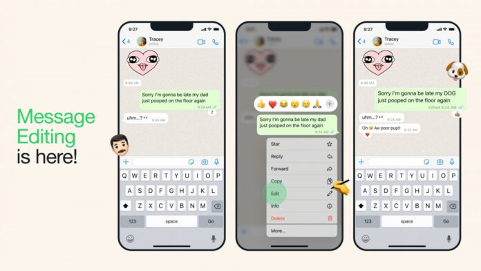 Hosszú várakozás után: Szerkeszthetők a WhatsApp-on elküldött üzenetek