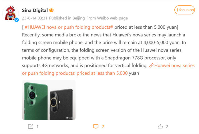 A HUAWEI tervei között szerepel a legmegfizethetőbb hajtogatható okostelefon