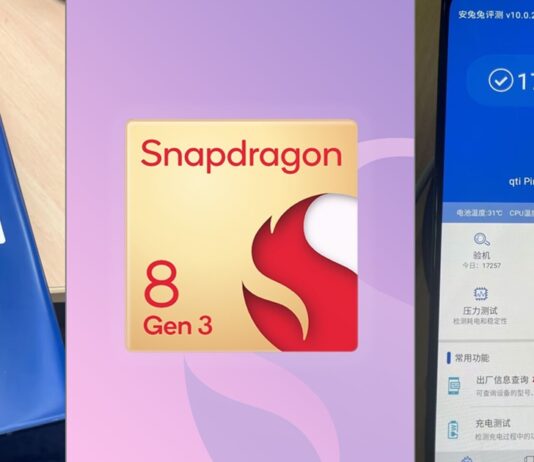 A Snapdragon 8 Gen 3 lapka tesztelését látjuk, még jóval a bemutató előtt; a lapkát egy kísérleti telefonban tesztelik az AnTuTu 10 alkalmazással