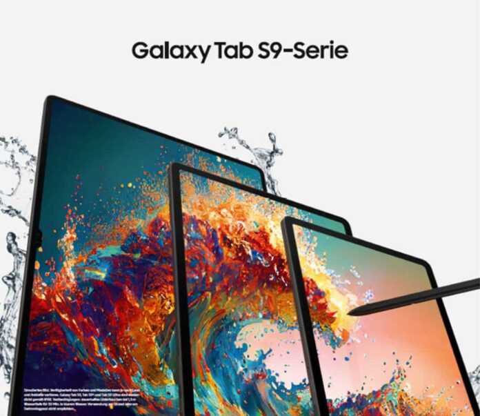  Samsung Galaxy Tab S9, S9+ és S9 Ultra táblagépek bukkannak fel egy promóciós képen MI lapkával