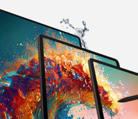 Samsung Galaxy Tab S9, S9+ és S9 Ultra táblagépek bukkannak fel egy promóciós képen MI lapkával