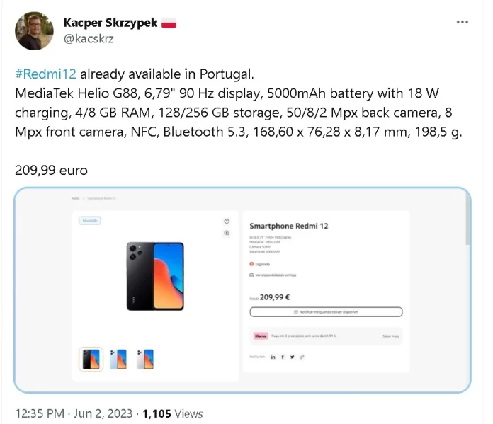 A Redmi 12 a legnagyobb kijelzővel bíró költségvetési mobil lehet