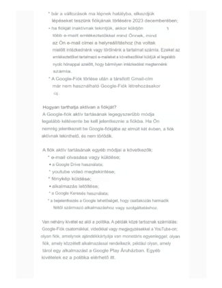 A Google törölni fogja a hosszú ideje nem használt Gmail és YouTube fiókokat