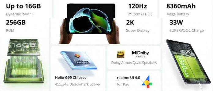 Alumínium testben érkezik a gamer lapkás realme Pad 2 táblagép!