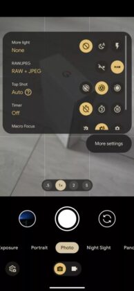 Új kezelői felület a Google Kamera alkalmazásban a Pixel 8 sorozatban (szivárgás)