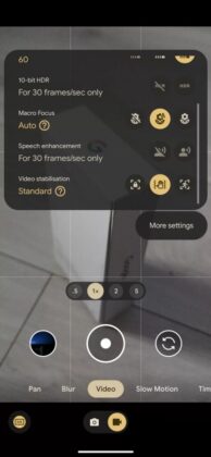 Új kezelői felület a Google Kamera alkalmazásban a Pixel 8 sorozatban (szivárgás)
