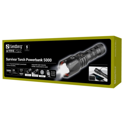 A Sandberg Survivor Torch Powerbank 5000: Fény és energia egy kézben