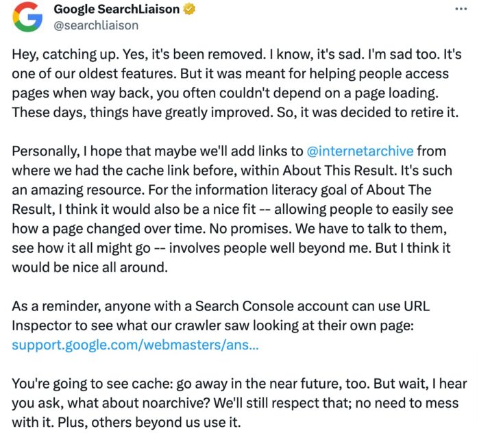 A Google visszavonja a cache funkcióját: változások a keresőmotor használatában
