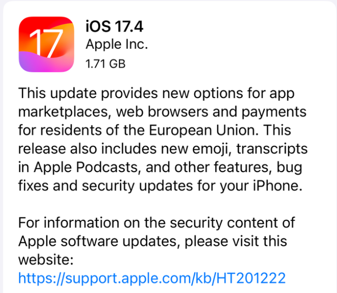 iOS 17.4