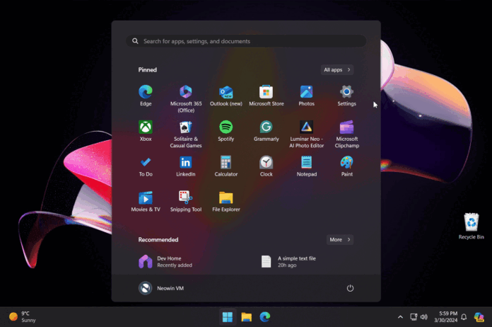 Frissítés a Windows 11-ben: Rácsos nézet az alkalmazások számára a Start menüben