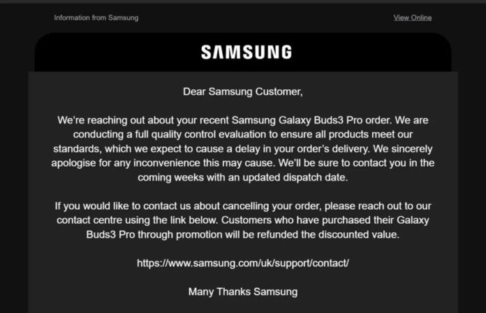 A Samsung felfüggesztette a Galaxy Buds 3 Pro szállítását: minőségi problémák az ok