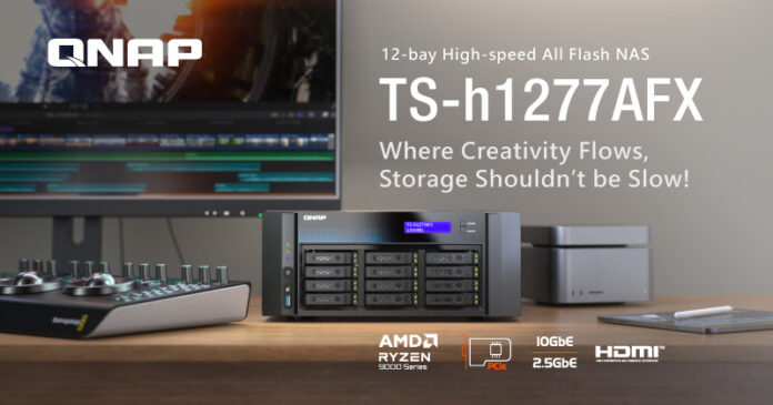 Nagy teljesítményű NAS professzionális felhasználásra; a QNAP TS-h1277AFX már elérhető 1 A QNAP TS-h1277AFX: all-flash NAS extrém teljesítménnyel és 25 GbE támogatással