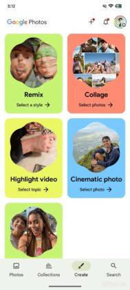 A Google Photos új „Create” füllel alakítaná át az app szerepét; vizuális AI-eszközök kerülnek középpontba