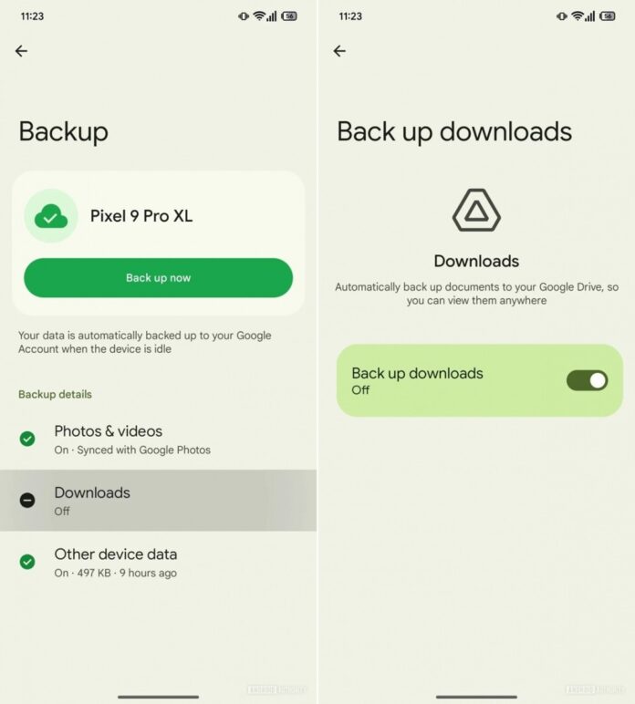 A Google új fájlmentési funkciót tesztel Androidon; egyesével választhatók lesznek a mentendő mappák