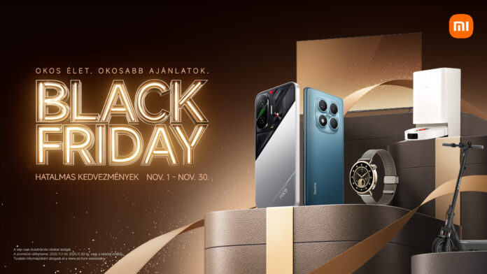 Xiaomi Black Friday 2025; akciós telefonok, okoseszközök és tévék egész novemberben