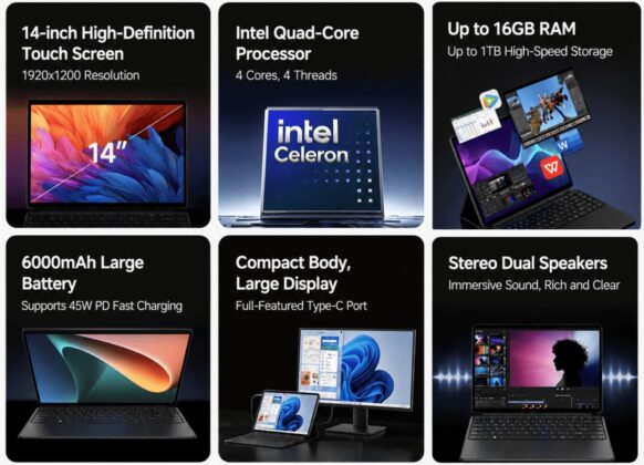 2017-es Celeron dolgozik az Acer 2026-os A543 Windows 2-in-1 gépében