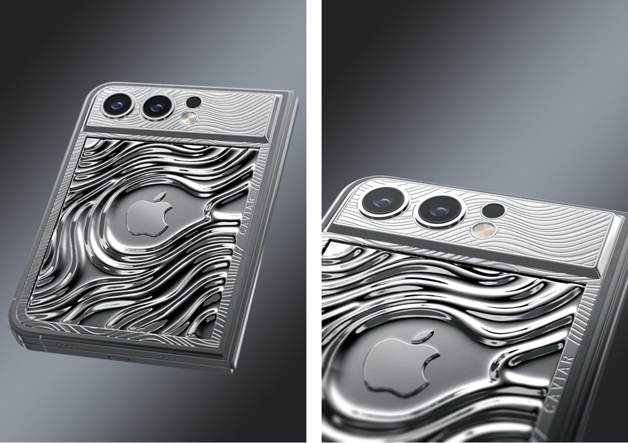 Caviar Liquid Metal: ezüstbe öltöztetett, még be sem jelentett hajlítható iPhone 1 Caviar Liquid Metal: ezüstbe öltöztetett, még be sem jelentett hajlítható iPhone