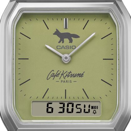 Casio AQ-230ECK-3A: matchazöld limitált retroóra a Café Kitsunéval