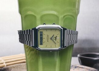 Casio AQ-230ECK-3A: matchazöld limitált retroóra a Café Kitsunéval