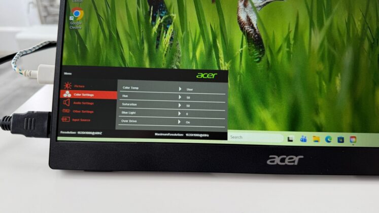 Acer PM161Q B1 teszt: hordozható második kijelző laptop mellé