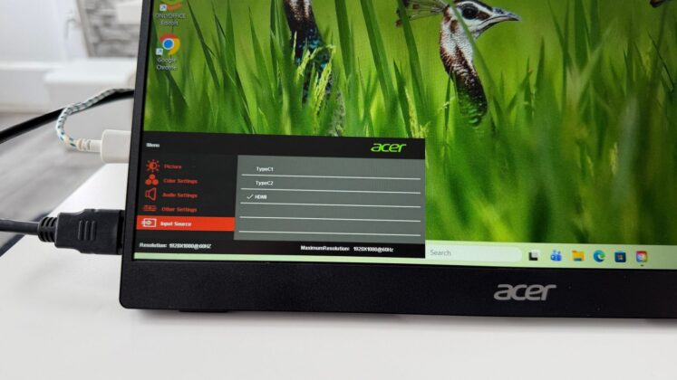 Acer PM161Q B1 teszt: hordozható második kijelző laptop mellé