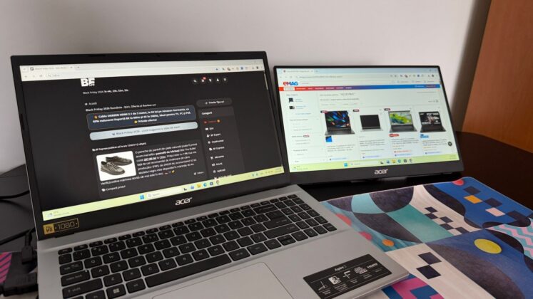 Acer PM161Q B1 teszt: hordozható második kijelző laptop mellé