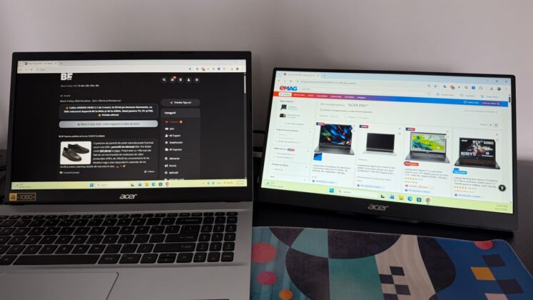 Acer PM161Q B1 teszt: hordozható második kijelző laptop mellé