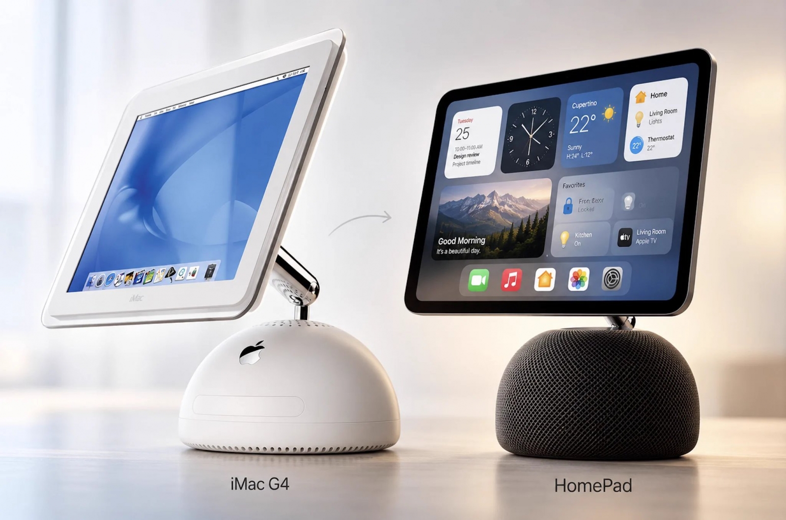 Az iMac G4 dizájnját idézheti az Apple készülő Home Hubja