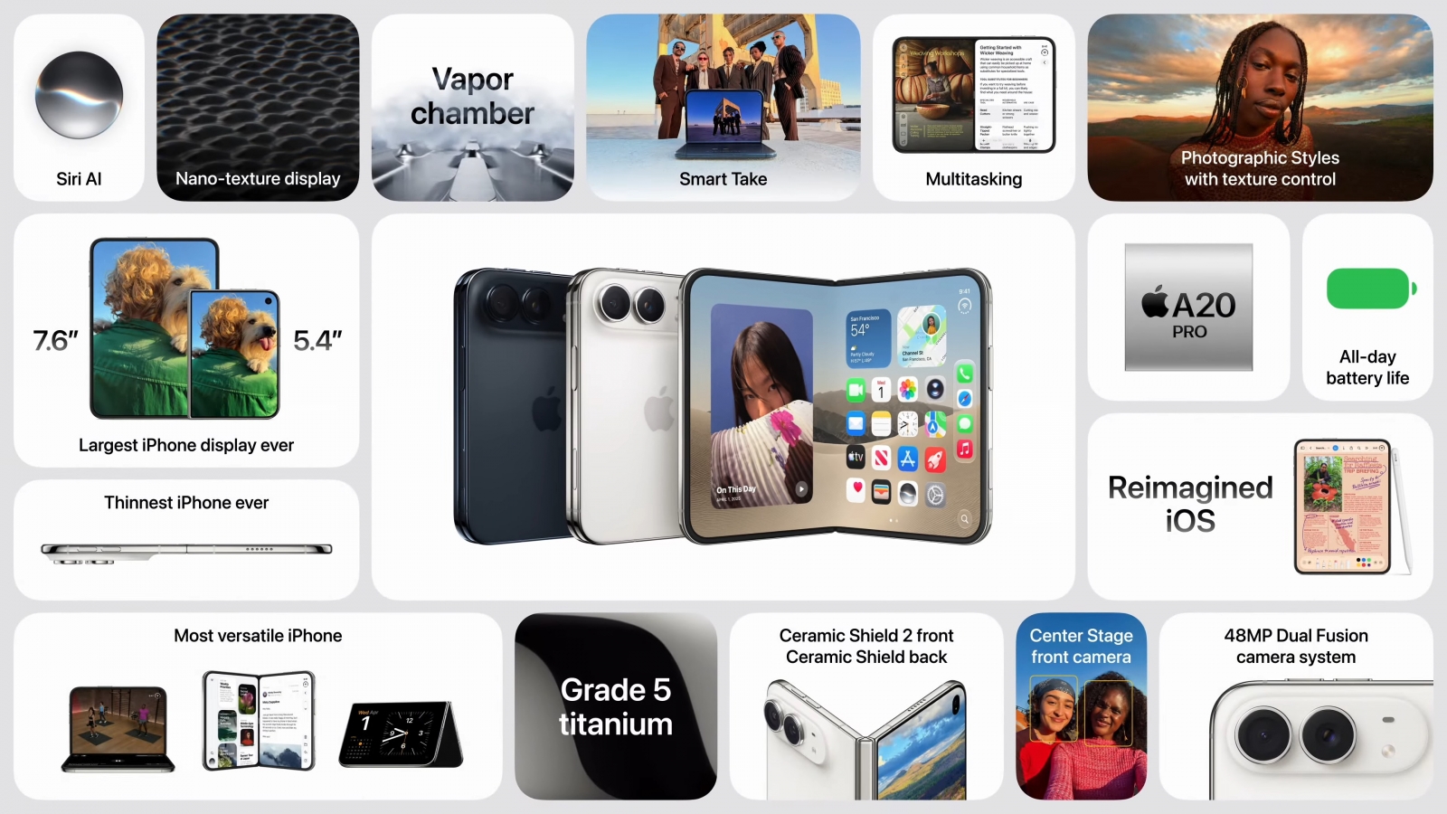Bemutatkozott az iPhone Duo: széles kihajtható kijelző, kijelző alatti kamera és komolyabb iOS-multitasking