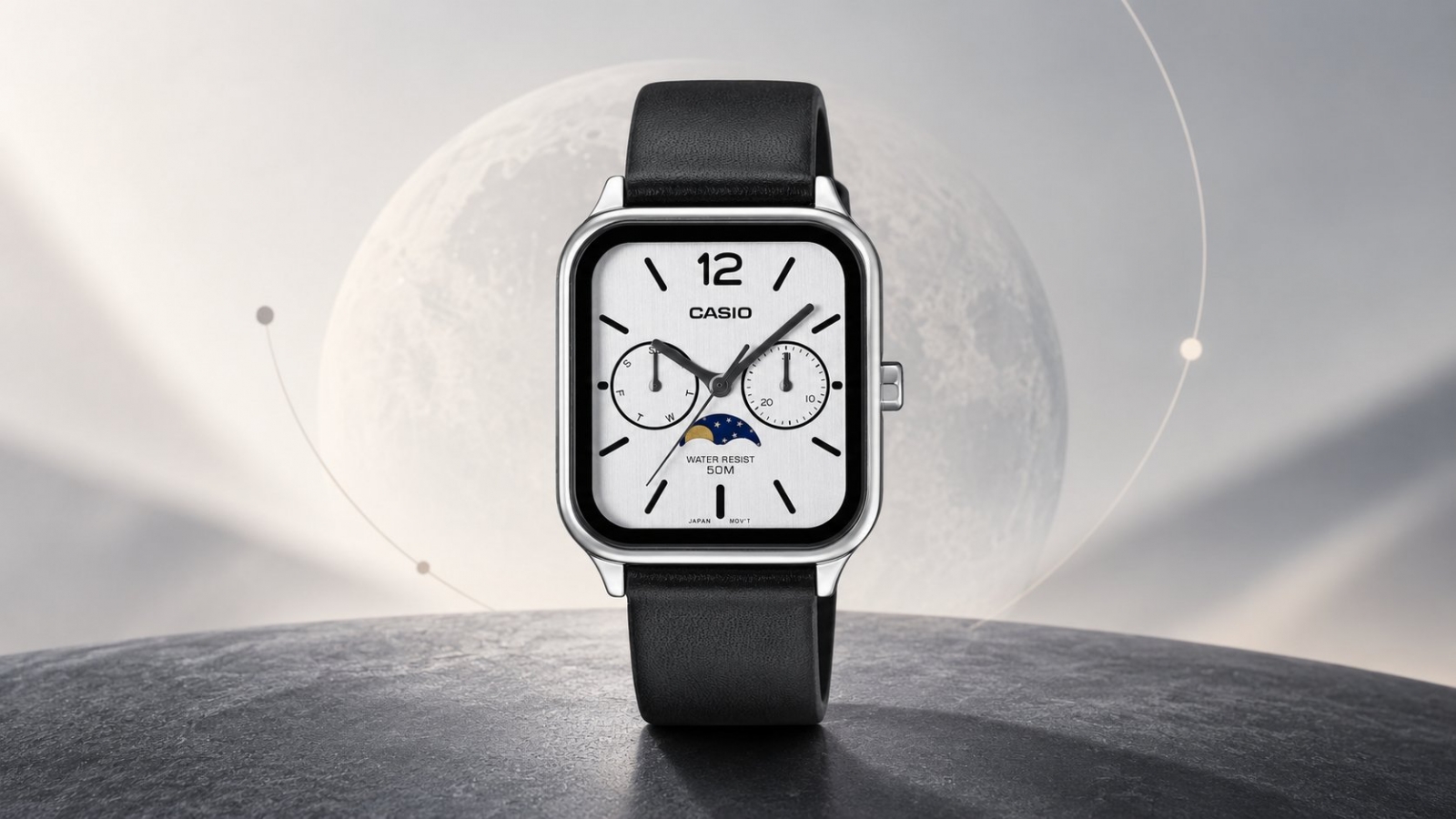 Apple Watchra emlékeztet, mégis holdfázisos analóg óra a Casio MTP-M305LC-7AV 2 MTP-M305LC-7AV