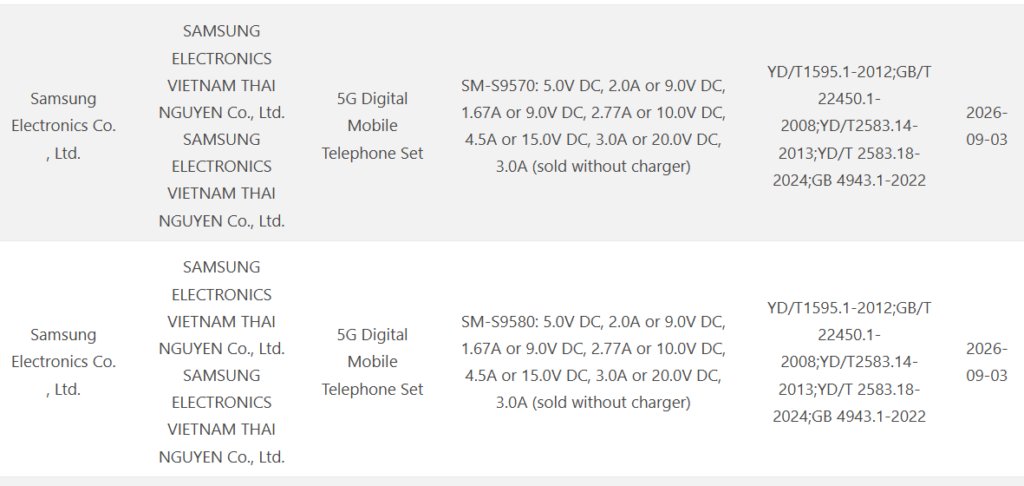 A Galaxy S27 Pro is megkaphatja a 60 W-os töltést, 3C-tanúsítást kapott az S27 Ultrával együtt