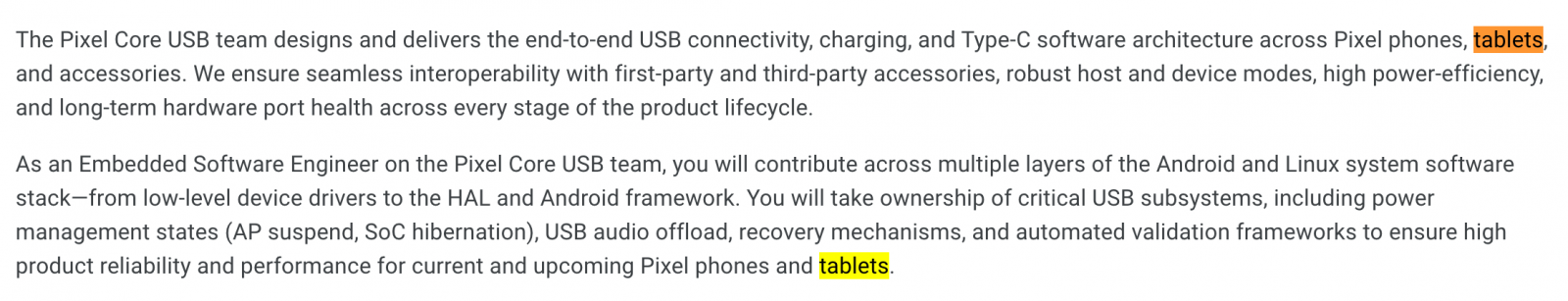 Google-álláshirdetések említenek jövőbeli Pixel táblagépeket, Pixel Tablet 2-t azonban nem erősítenek meg