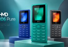 HMD 106 Pure: filléres nyomógombos mobil USB-C-vel, de csak 2G-vel