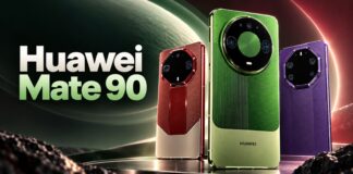 Huawei Mate 90: texturált zöld hátlap és kör alakú XMAGE kameramodul a kiszivárgott képeken