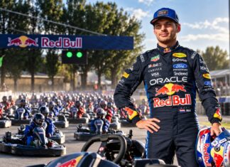 Max Verstappen 14 kör alatt előzte meg mind a 100 riválisát a „Max vs 100” gokartversenyen