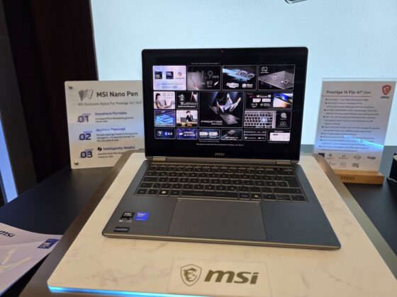MSI Prestige 14 Flip AI+: 11,9 mm-es, OLED-es üzleti 2 az 1-ben laptop tollal
