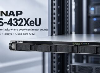 QNAP TS-432XeU: rövid, 1U-s NAS négy meghajtóhellyel és 10GbE hálózattal
