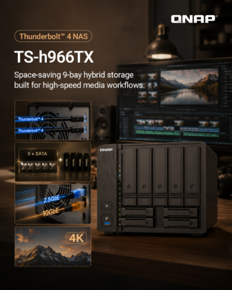 QNAP TS-h966TX: Thunderbolt 4-es NAS videós munkafolyamatokhoz