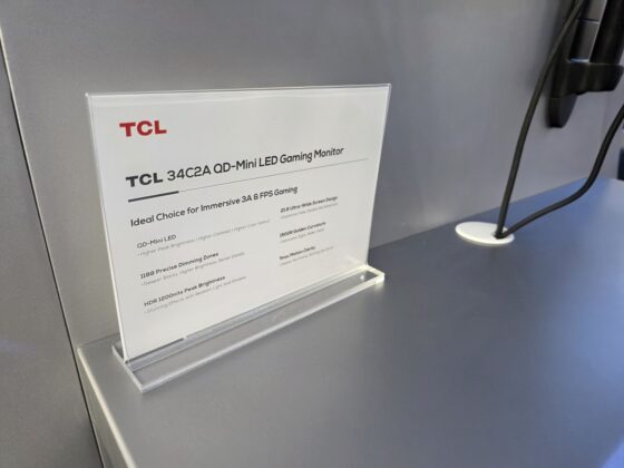 TCL 34C2A az IFA 2026-on: 34 hüvelykes QD-Mini LED ultrawide monitor akár 200 Hz-cel