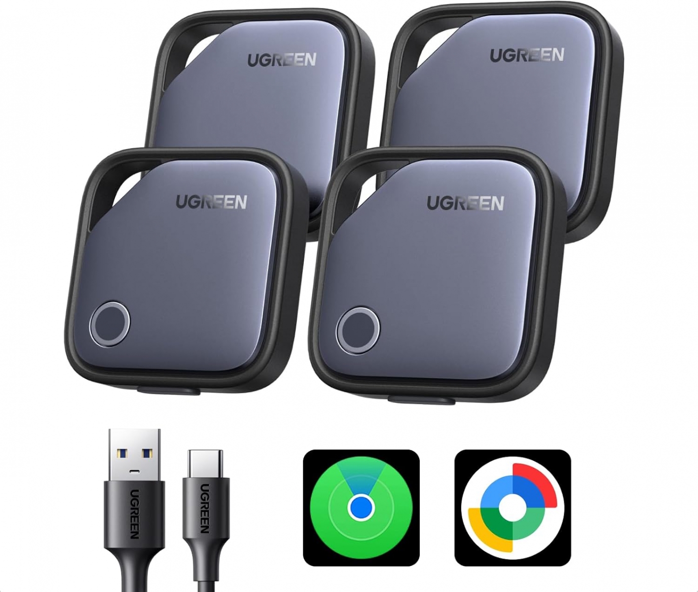 UGREEN FineTrack Duo: négy Bluetooth-nyomkövető iPhone-hoz és Androidhoz, kedvező csomagáron 1 UGREEN FineTrack Duo: négy Bluetooth-nyomkövető iPhone-hoz és Androidhoz, kedvező csomagáron