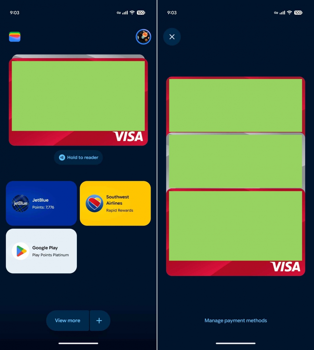 Új, egymásra rendezett kártyanézet érkezik a Google Walletbe Androidon 1 Új, egymásra rendezett kártyanézet érkezik a Google Walletbe Androidon