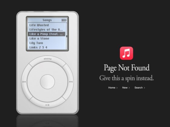 Az Apple Music 404-es oldalán újra használható az első iPod