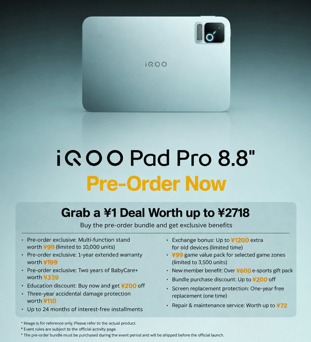 Hivatalos az iQOO Pad Pro 8.8: Snapdragon 8 Elite Gen 5 és Q3 gamingchip 1 Hivatalos az iQOO Pad Pro 8.8: Snapdragon 8 Elite Gen 5 és Q3 gamingchip