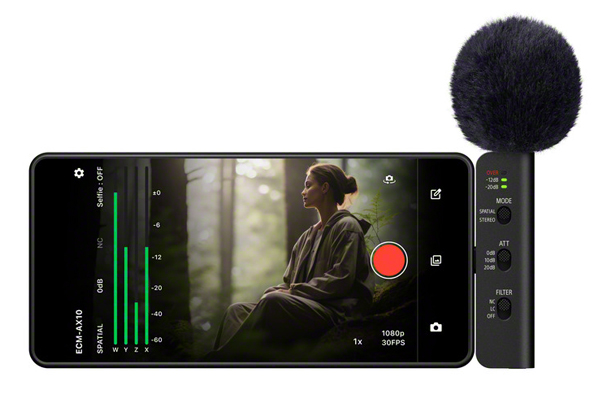 A Sony ECM-AX10 térhangos felvevővé alakítja az okostelefont 1 A Sony ECM-AX10 térhangos felvevővé alakítja az okostelefont