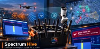 A Spectrum Hive hanggal, rádiójelekkel és kamerákkal keresi a drónokat